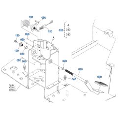 Brake Pedal Assembly for Kubota R540 Loader