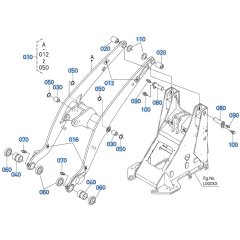 Lift Arm Assembly for Kubota R540 Loader