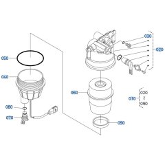 Separator Filter Assembly for Kubota R540 Loader