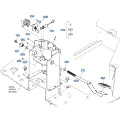 Brake Pedal Assembly for Kubota R640 Loader