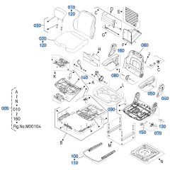 Seat Assembly for Kubota R640 Loader