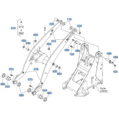 Lift Arm Assembly for Kubota R640 Loader