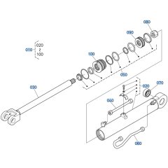 Lift Cylinder Assembly for Kubota R640 Loader