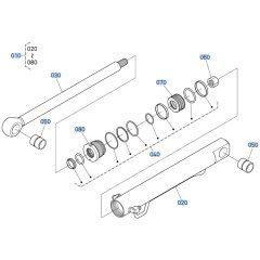 Bucket Cylinder Assembly for Kubota R640 Loader