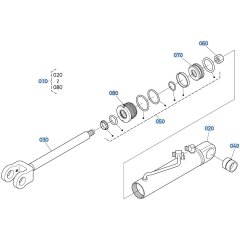 Steering Cylinder Assembly for Kubota R640 Loader