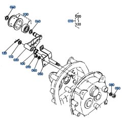 Tension Pulley Assembly for Kubota SX700 Tiller