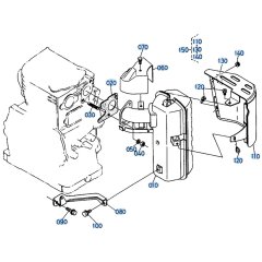 Muffler Assembly for Kubota SX700 Tiller