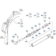 Arm Cylinder Assembly for Kubota U10-5