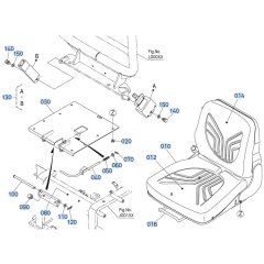 Seat Assembly for Kubota U17-5 Mini Excavator