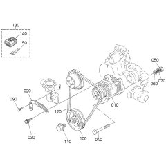 Pulley Assembly for Kubota V1505-E2B Engine