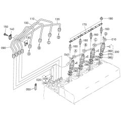 Nozzle Holder Assembly for Kubota V2203-M-E2B Engine
