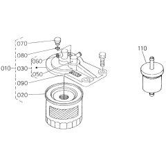 Fuel Filter Assembly for Kubota V2203-M-E2B Engine