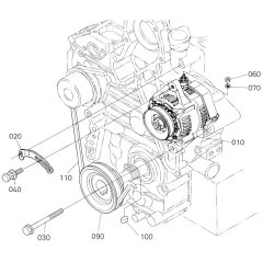 Pulley Assembly for Kubota V2203-M-E2B Engine