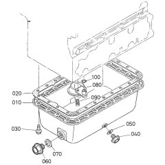 Oil Pan Assembly for Kubota V2203-M-E2B Engine