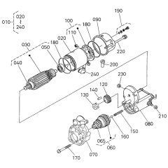 Starter Assembly for Kubota V2203-M-E2B Engine