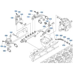 Injection Pipe Assembly for Kubota V3307-CR-T-E5 Engine