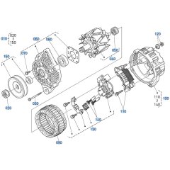 Alternator Assembly for Kubota V3307-CR-T-E5 Engine