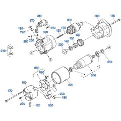 Starter Assembly for Kubota V3307-CR-T-E5 Engine