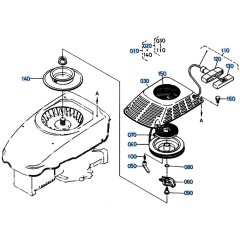 Recoil Starter Assembly for Kubota W5021-PCC Mower