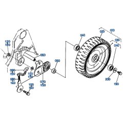Rear Wheel Assembly for Kubota W5021-PCC Mower