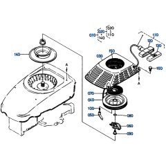Recoil Starter Assembly for Kubota W5021-SCC Mower