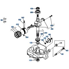 Piston, Crankshaft Assembly for Kubota W5021-SCC Mower
