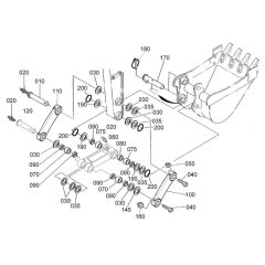 Dipper Arm/Bucket Link Assembly