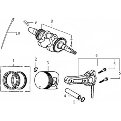 Crankshaft, Piston, Rod Assembly
