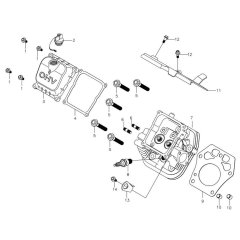 Cylinder Head (L/H) Assembly for Loncin LC2V80FD Engine