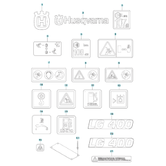 Decals for Husqvarna LG 400