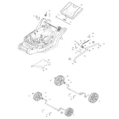 Deck & Wheel Assembly for Makita