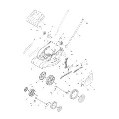 Deck & Wheel Assembly for Makita