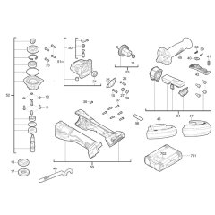 Assembly for Milwaukee M18BLSAG115XPD