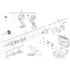 Milwaukee M18BPD Drill Assembly
