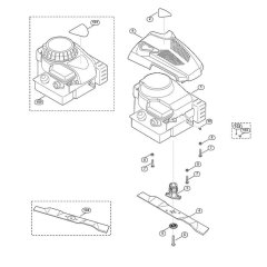 Engine and Blade for Viking MB 2.1 R