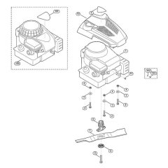 Engine and Blade for Viking MB 443.0 X