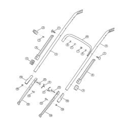 Handle Lower Part for Viking Mowers