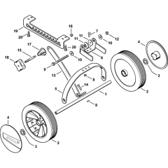 Wheels Assembly for Stihl MM55