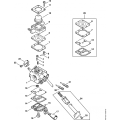 Carburetor Assembly for Stihl MM56