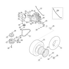 Gearbox & Rear Wheel for Mowers