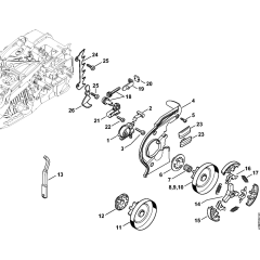 Oil Pump & Clutch for Stihl MS193C