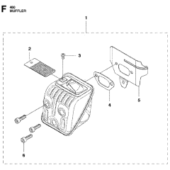 Muffler Assembly for Husqvarna 461