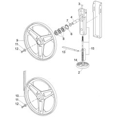 Belt Tensioning Assembly for Norton Clipper CB651 Masonry Saw