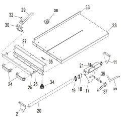 Table Assembly for Norton Clipper CB651 Masonry Saw