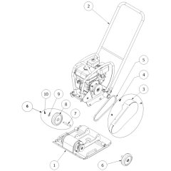 Frame Assembly for Norton Clipper CFP13W Plate Compactor