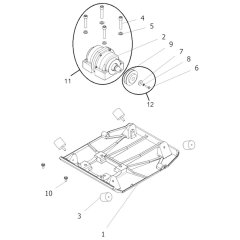 Base Plate Assembly for Norton Clipper CFP14W-P Plate Compactor