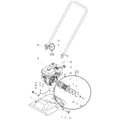 Engine Support for Norton Clipper CFP14W-P Plate Compactor