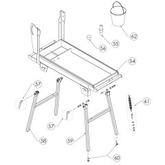 Main Frame Assembly for Norton Clipper CM450 JUNIOR Masonry Saw