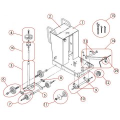 Frame Assembly for Norton Clipper CS1 Floor Saw