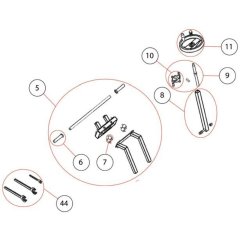 Operating Handle Assembly for Norton Clipper CS502LV Floor Saw